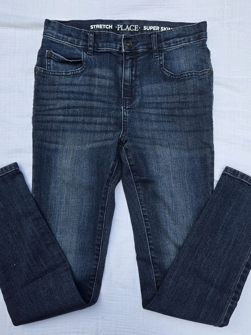 The Children's Place Super Skinny Stretch Jeans - Dark Blue - Size 12